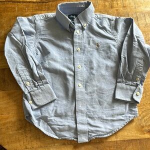 Ralph Lauren Blue Button Down Shirt Classic Cotton